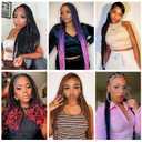 Pre-stretched Braiding Hair - 24 Inch 8 Packs Brown Braiding Hair For Twist or Box Braids, Long Yaki Texture Hot Water Setting Synthetic Braiding Hair Extensions (24 Inch, #30-8P)