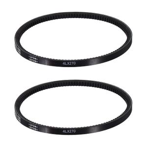 uxcell 2Pcs 4L270 Rubber V-Belt, 27" Outside Circumference x 0.5" Width x 0.31" Thick Raw Edge Cogged Industrial Rubber V Belt, Updated and Instead of Normal 4L for Lawn Garden Machinery