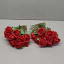 Atongham25pcs Elegant Rayon Red Rose Bouquet - Long-stemmed Red Roses for Weddings, Parties, Home Decoration, Photo Decoration, and High Vase Filling