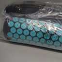 ProsourceFit Acupressure Mat and Pillow Set for Back/Neck Pain Relief and Muscle Relaxation, Orange (Large - Black/Aqua)