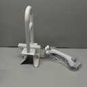 Vaunn Medical Adjustable Bathtub Safety Rail Shower Grab Bar Handle, Stainless Steel, White