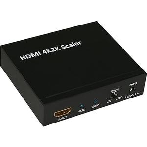 HDMI 4K2K Scaler with Upscale to 4K, Downscale to 1080p@24, HDMI Bypass, Dual Simultaneous Outputs, User-Friendly Interface,HD to Ultra HD Signal