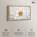Elegant Glam Art Canvas, 45" x 30", Gold Frame, Lustre Within the Bloom I, 31"L x 46"W