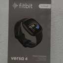 Fitbit Versa 4 Fitness Smartwatch with Daily Readiness, GPS, 24/7 Heart Rate, 40+ Exercise Modes, Sleep Tracking and more, Black/Graphite, One Size (S & L Bands Included)