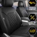 Umbrauto Seat Covers for Ford F150| Nappa Leather Pickup Truck Custom Fit Seatcovers for 2015-2025 2026 F150 SuperCrew/ 2017-2026 F250 F350 F450 Super Duty Crew Cab XL XLT Lariat King Ranch Platinum