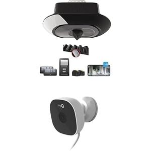 CHAMBERLAIN B4643T Smart Built in Camera-myQ Smartphone Controlled-Ultra Quiet, Strong Belt Drive, Blue Garage Door Opener myQ Smart Outdoor Wired Camera