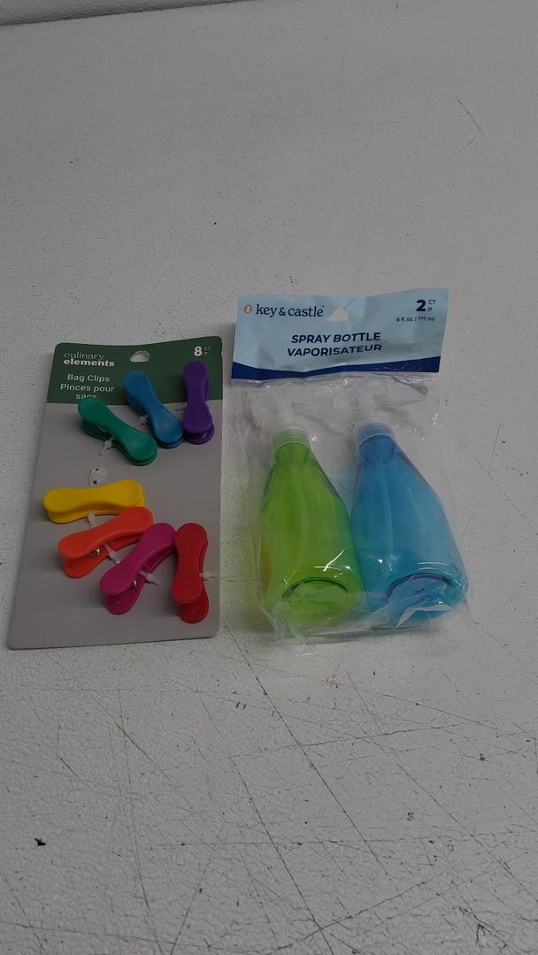 JACENT CULINARY ELEMENTS RAINBOW BAG CLI 7PCS,  SPRAY BOTTLES 2CT