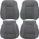 GXARTS Gray Cloth Driver and Passenger Side Bottom Lower & Top Lean Back Replacement Seat Cover #2S or 3S Fit for Ford F250 F350 F450 F550 XLT 2017-2021 Fit for Ford F150 2015-2020
