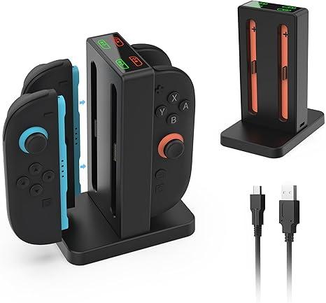 Charging Dock for Switch 2 Joycons KAIPLAYHORIZON 4 Slots Dock Station with Charging Indicator Sound Alerts