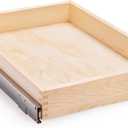 22W x 21D x 3H Soft Close Slide Out Wood Drawer Organizer for Kitchen, Bottom and Side Assembly (Cabinet Opening>23.5 inches for Bottom Assembly, Opening= 23 inches for Side Assembly)