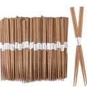 100 pairs Bamboo Disposable Separated Chopsticks With Paper Band Japanese and Chinese Wooden for Sushi Ramen Restaurant, 9.5 Inches(Brown)