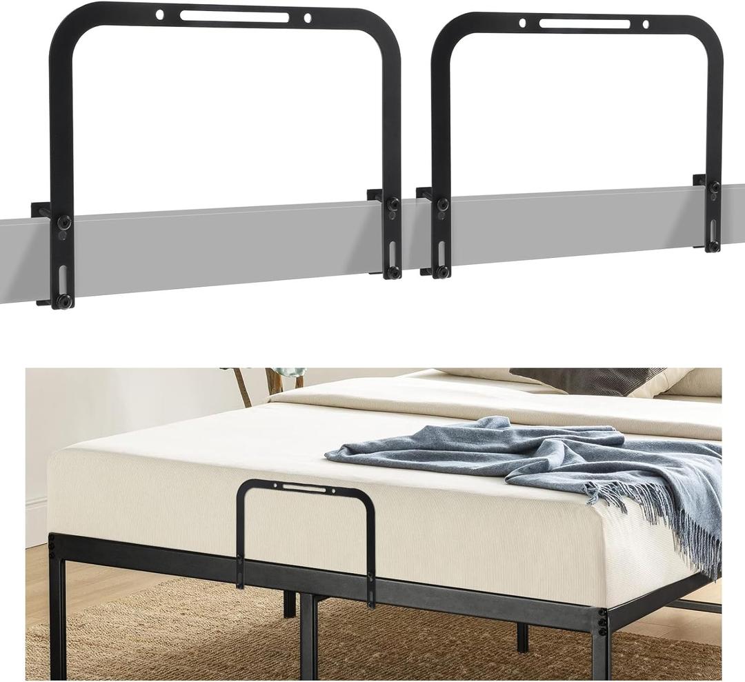 Mattress Slide Stopper, Extra Tall Non-Slip Mattress Gripper Retainer Bar, Mattress Holder for 1.5 "x 2" Metal Bed Frame to Prevent Sliding (2 Pack)