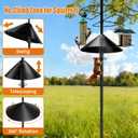 Upgrade Metal Squirrel Baffle for Bird Feeder Round Pole, 18 Inch Wide Heavy-Duty, Universal Fit for 0.5-1.2 Inch Poles, Weatherproof & Chew-Proof Squirrel Deterrent, Bird House Guard for Outdoor