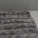 DEELAND Pack of 2,Double-Sided Faux Fur Plush Decorative Throw Pillow Covers Fuzzy Striped Soft Pillowcase Cushion Covers for Sofa Couch Bedroom (Dark Grey)