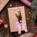 2 x 12 Pcs Baby Pink Velvet Ribbon Bow Christmas Wreath Bows for Garland Gift Wrapping Indoor Outdoor Christmas Parties Decorations (Baby Pink, 12)