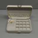 Vlando Jewelry Box Organizer for Women Girls, 2 Layer Jewelry Case with Lock,Jewelry Storage Earrings Necklace,Rings,Gift for Teachers Wedding Birthday Gifts-Cream White