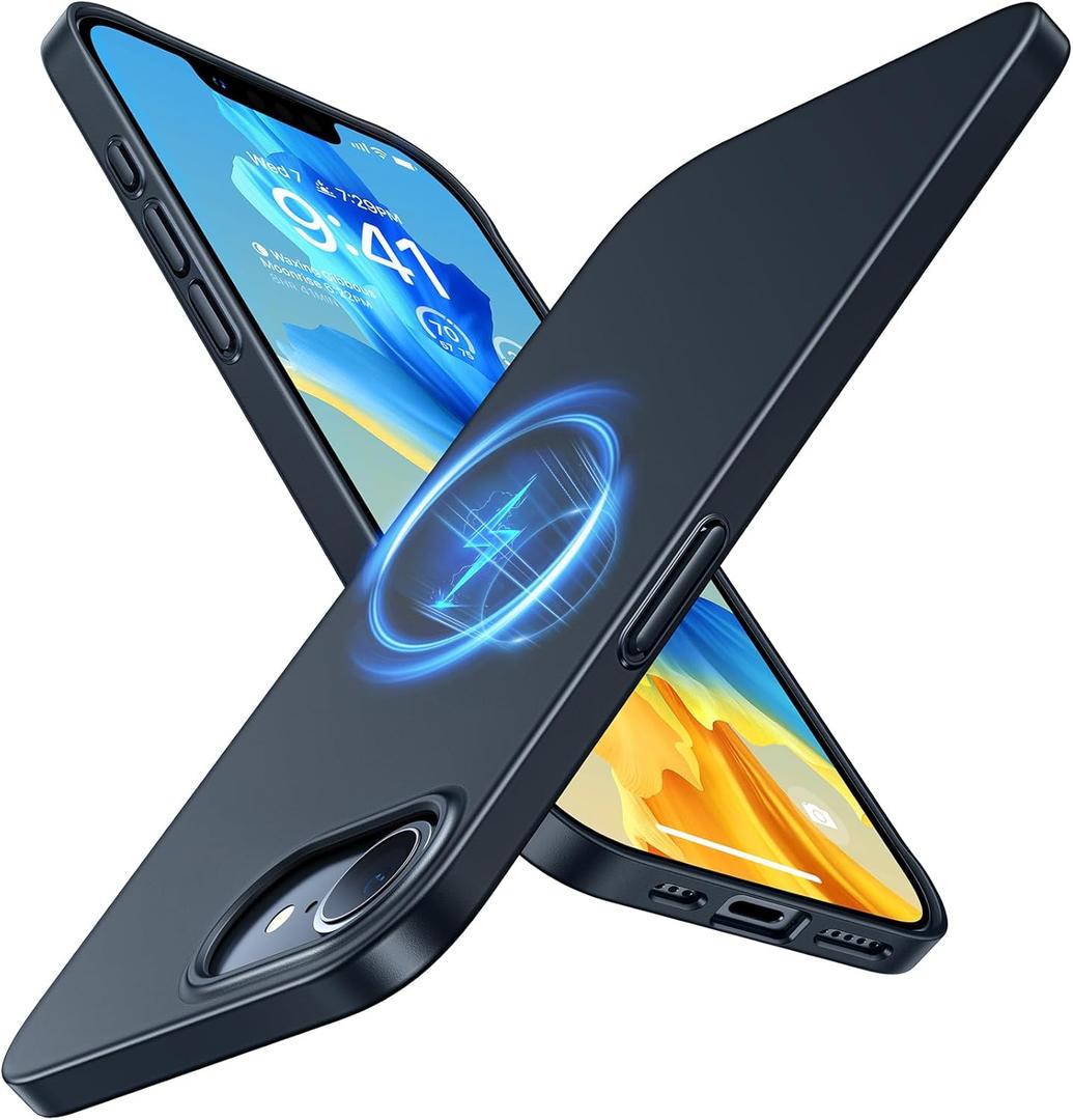 TORRAS Magnetic Slim Fit for iPhone 16e Case 2025, Ultra-Thin 16e Case Compatible with MagSafe, Lightweight Matte Anti-Scratch Hard PC Cover Phone Case for iPhone 16e 6.1'' OriginFit, Black