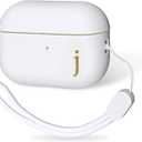 COLLECTIVE HOME - AirPods Pro 1st & 2nd Gen Case, Personalized Letter Design, Elegant & Secure with Lanyard, Premium TPU Material, Ideal for Stylish Protection and Gifts (j)