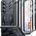 FNTCASE for Samsung Galaxy S26 Case: [Built-in Screen Protector & Kickstand] [2 Front Frames] [Military-Grade Drop Protection] Heavy Duty Shockproof Rugged TPU Case Full Body Protective, Black