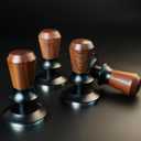 53.3mm Espresso Tamper, Coffee Tamper with Stainless Steel Ripple Base, Barista Espresso Coffee Tamper with 30lbs Spring Loaded and Rosewood Handle Fits for Breville Series 54mm Portafilter