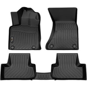 AIPOIL Floor Mats for Audi Q5 2009-2017 Fits 1st & 2nd Row TPE All Weather Anti-Slip Floor Liners Full Set Custom Car Mats Accessories, Black