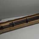 Double Curtain Rods for Windows 72-144", Double Drapery Rod Bronze Double Window Rods, Decorative Curtain Rods with Cap Finials, 1 Inch Front and 5/8 Inch Diameter Back Adjustable Dual Curtain Rod