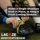 Laceeze Band Max Size USA 8+ keeps laces tied during sport soccer, rugby, field hockey