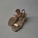 JOY IN LOVE Women's Chunky Platform High Heels Ankle Strap Block Heel Sandals (10, Gold Matte)