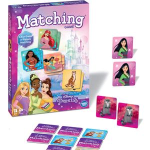 Wonder Forge Disney Princess Matching Game - Fun Memory Game for Kids Ages 3 and Up - Toddler Learning Toy Featuring Belle, Ariel, and Elsa and more Disney Princesses (10.6 inches (L) x 1.6 inches (W))