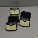 HMCITY 120 LED Outdoor Solar Lights with Motion Sensor and 3 Lighting Modes, IP65 Waterproof Wide Solar Wall Lights Ideal for Garden Patio Yard (Front Button 5Packs, Daylight White, 6500K)