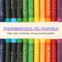 PATIKIL Purple Oil Pastels, 24Pcs Soft Oil Crayons Creamy Pastels Stick Art Supplies for Art Painting Drawing Blending Graffiti for Drawing Beginners Artists