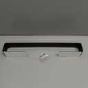 KETTEL Aluminum Bathroom Accessories SetStainless Steel Bathroom Hardware No Drill Toilet Brush Holder Ceramic Roll Paper Holder Black Robe Hook Towel Holder (Color : Towel Bar)