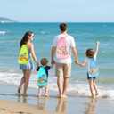 4pcs Beach Toy Bags, 21.65x14.37in Large Capacity Mesh Pool Sand Shell Toy Bags Drawstring Closure Practical Seashell Collecting Storage Backpack for Holding Towels Beach Essentials