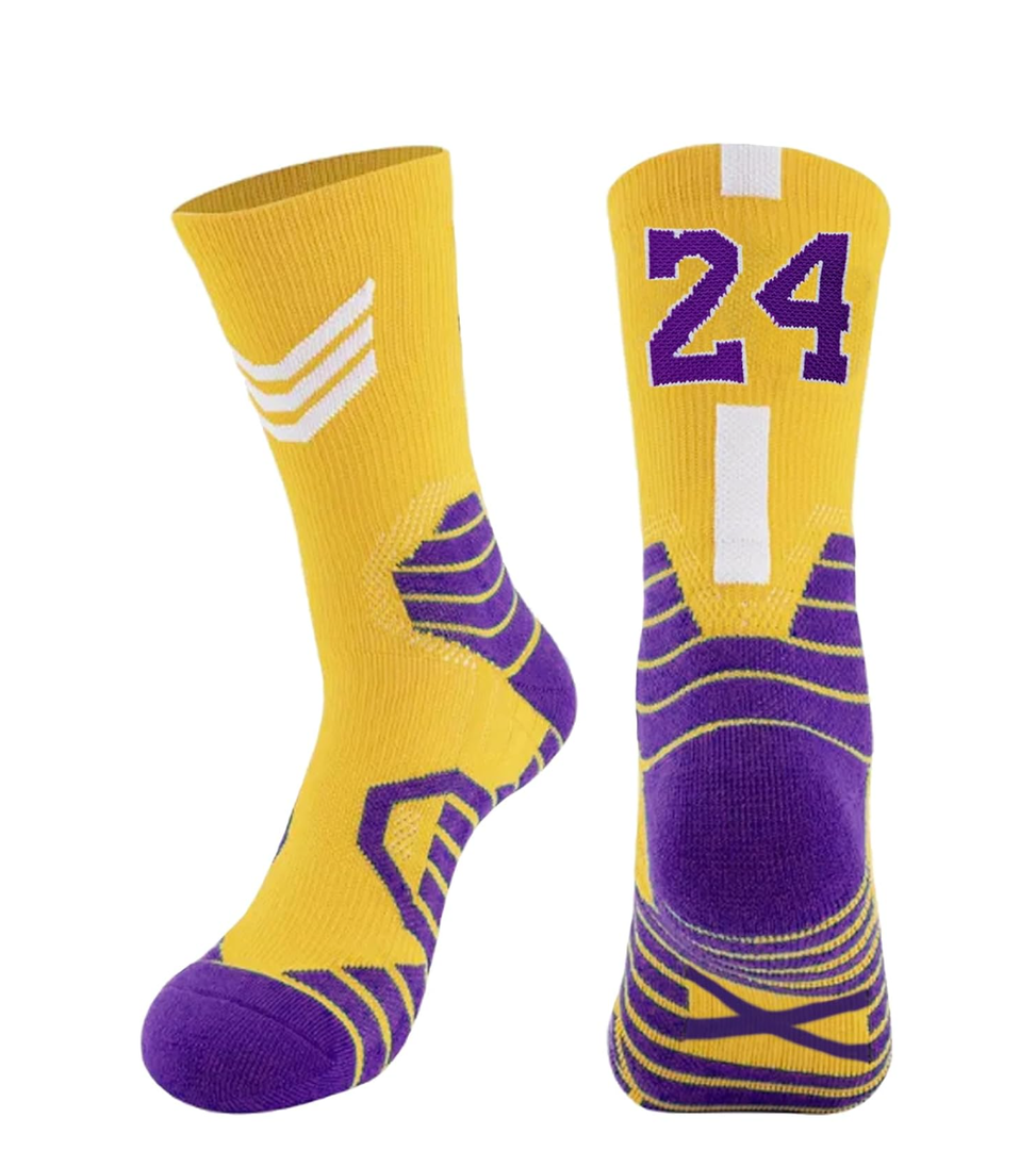Basketball Socks - Men & Women Athletic Running Compression Cushion Team Number Socks