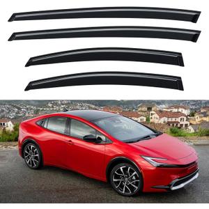 Window Visors Rain Guards for 2023 2024 2025 2026 Toyota Prius & Prius Prime, Out-Channel Window Vent Wind Deflectors Visors Shades