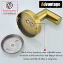 2 Pack Bath Towel Hook, Gold Robe Hook Stainless Steel Bathroom Clothes Coat Hook Wall Mounted Door Hanger Brushed Gold,96018-8BG. (2.75 Inch)