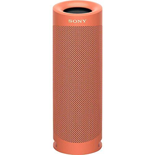 Sony SRS-XB23 EXTRA BASS Wireless Bluetooth Portable Lightweight Travel Speaker, IP67 Waterproof & Durable for Outdoor, 12 Hour Battery, USB Type-C, Removable Strap and Speakerphone, Coral Red