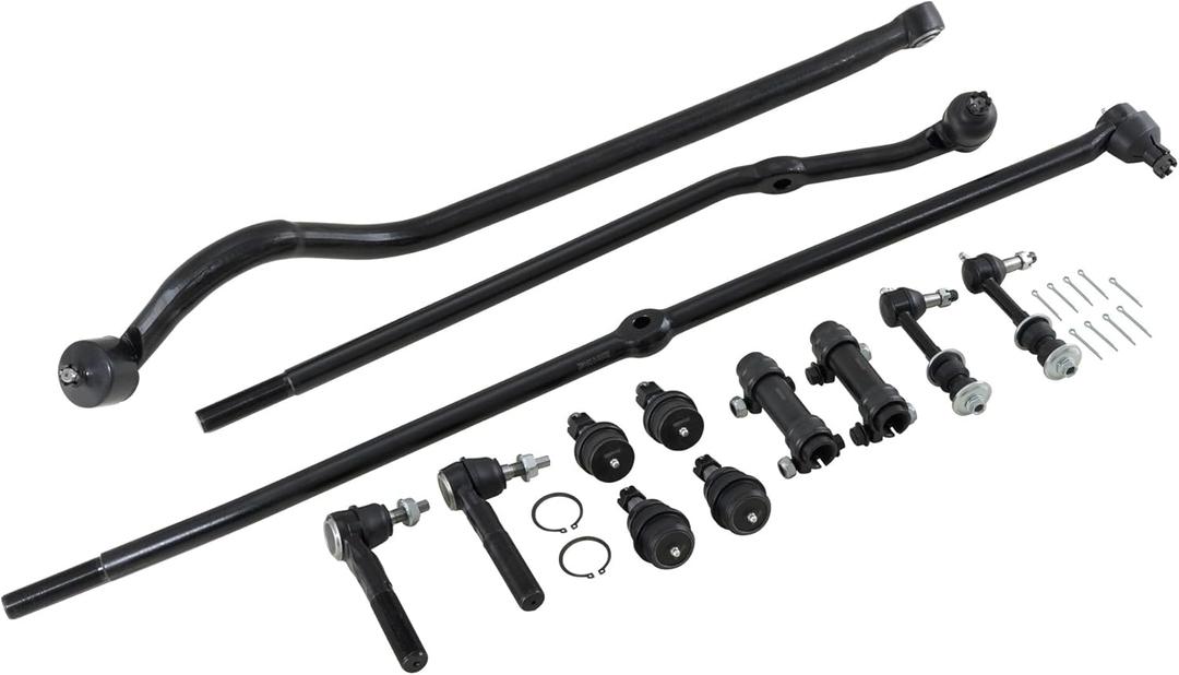 13PCS Front Suspension&Steering Kit,Ball Joints,Stabilizer Bars,Long Rods,Joints&Thread Inserts,Compatible for 1998-2004 Nissan Frontier (D22)/Xterra (WD22, 2WD/4WD, 2.4L/3.3L)