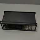 Sinnsally Kitchen Sponge Holder ,Sink Caddy Organizer with Brush Holder, Stainless Steel Sink Box Dish Scrubber Holder with Self Drain Tray, Soap Dispenser Storage Accessories for Kitchen Counter (Black)