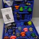 Orion Motor Tech Coolant Pressure Tester Kit, 33pc Master Coolant Vacuum Refill Kit with 23 Radiator Adapters, Radiator Cooling System Pressure Tester Kit with Vacuum Pump Vacuum Purge & Refill Tool (Blue)