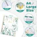 Academic Planner 2025-2026, 8.5" x 11", Weekly & Monthly Planner from JUL.2025 to JUN.2026, Column View Calendar Organizers, Spiral Hardcover Agenda Book with Tabs for Office School Supplies, Leaves