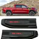 Pair New 5.3L V8 Vent Decal Emblems Kit 3D Driver Passenger Side Badge Compatible with 2019-2024 GMC Sierra GM 85160715 86532094 (Black Red)