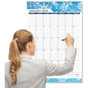 SUNEE 2026 Wall Calendar Large 22.75"x15.5", 21 Month Calendar (Ends June 2027), Vertical Extra Large, Seasons Color (Seasonal)