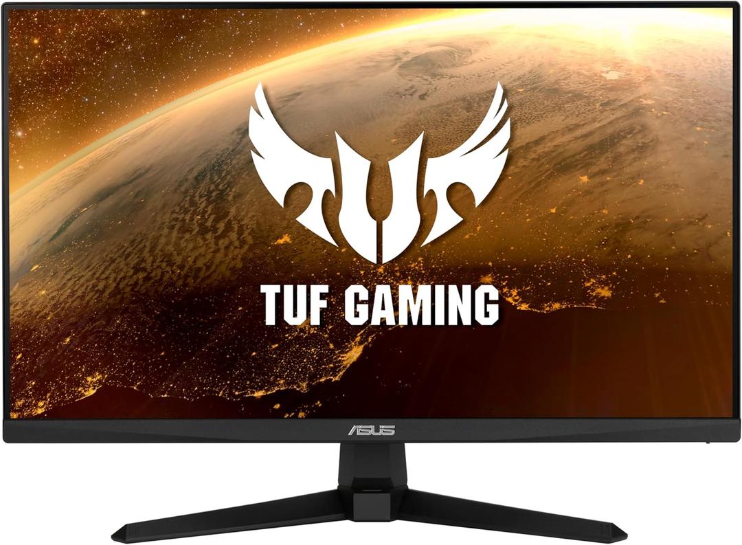ASUS TUF Gaming 24 1080P Monitor (VG247Q1A) - Full HD, 165Hz (Supports 144Hz), 1ms, Extreme Low Motion Blur, Adaptive-sync, FreeSync Premium, Shadow Boost, Speakers, Eye Care, HDMI, DisplayPort
