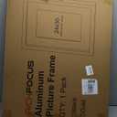 24x30 Metal Picture Frame with 18x24 Mat, Brushed Aluminum Finish, Tempered Glass Front, and Attached Hanging Hardware - Versatile Wall Display Frames for Vertical or Horizontal Orientation(Black,