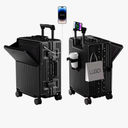 Hard Shell Luggage 24 Inch Travel Luggage, Carry-On Luggage Spinner TSA with Lid, ABS Aluminum Frame，Lightweight Travel Luggage 20'' 24'' 26''Carry-On (upgraded black, 24 inch)