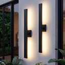 Aluminum 32 Inch Modern Wall Sconces Set of 2 LED 26W Black Sconce, 32 x 6.4 x 3.1 inches