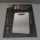 HIBINO Titanium Cutting Board | 99.5% Pure Japanese Titanium | Non-Toxic | Lightweight & Dishwasher Safe | S Size | Made in Japan | With Non-Slip Mat | For Kitchen & Camping Use