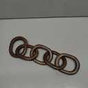 Housewarming Gifts Wood Chain Link Decor Hand Carved 5-Link Wood Knot Decorative Chain, Rustic Decorative Object Large Wooden Chain for Home Living Room Coffee Table Farmhouse 16 x 4 x 2 (Walnut)