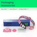 WhoseID Airtag Dog Collar,with Waterproof airtag HolderOriginal Stylish Cute Pattern Design.QR Code ID BuckleComfortable Soft Cotton for Dogs